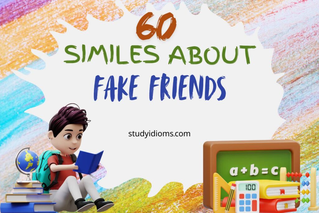 similes about fake friends